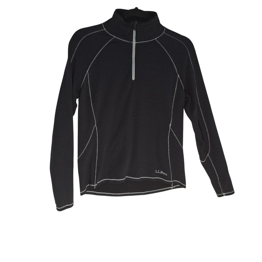 L.L. Bean 1/4 Zip Pullover Women Sz SP Midweight Layer Outdoor Running Yoga Gorp